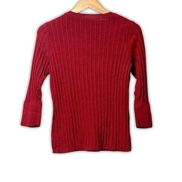 NWT Simply Vera Vera Wang Tibetan Red Petite Sweater *HOST PICK* - Picture 3 of 6